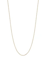Solid 14K Gold Wheat Chain Necklace