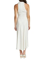Inez Satin Halter Dress