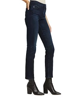 Mari High-Rise Stretch Straight Jeans