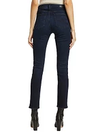 Mari High-Rise Stretch Straight Jeans