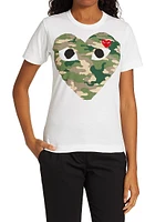 Large Camouflage Heart Tee