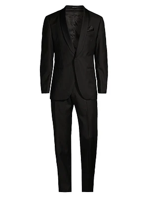 COLLECTION Satin Shawl Collar Wool Tuxedo