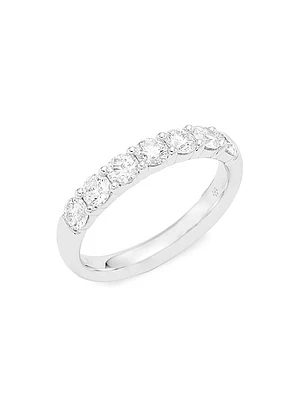 Signature 18K White Gold & Diamond 7-Stone Ring