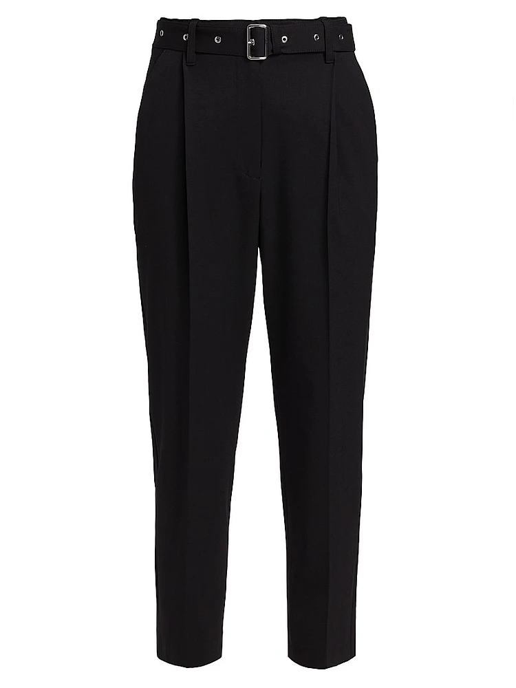 Wool Carrot Pants