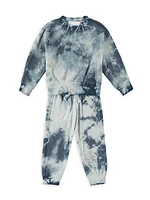 Little Girl's & Girl's Fuzzy Fleece Tie Dye Sweatpants