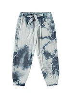 Little Girl's & Girl's Fuzzy Fleece Tie Dye Sweatpants
