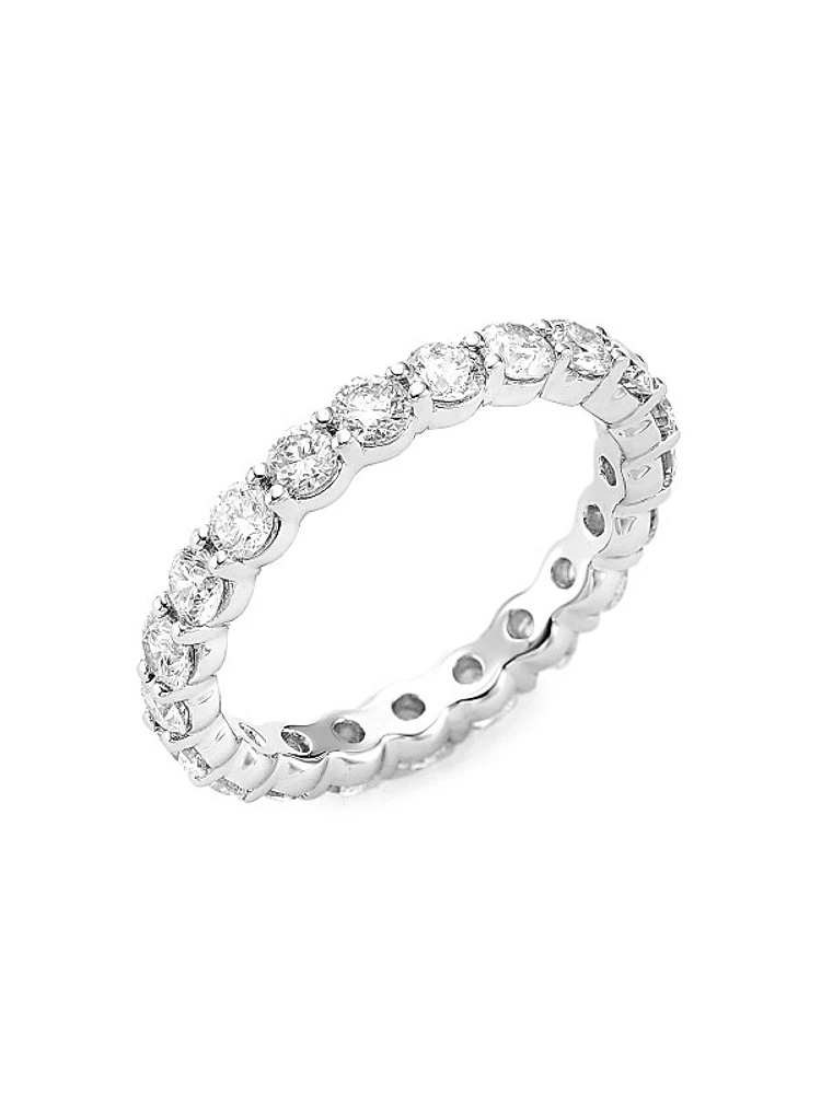 14K White Gold & 2.00 TCW Diamond Eternity Band