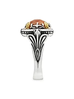 Scion Sterling Silver, 18K Yellow Gold & Carnelian Doublet Ring