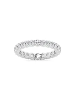 14K White Gold & Round Natural Diamond Eternity Band/2.00-5.00 TCW