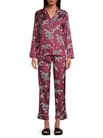 Two-Piece Zebra Print Pajama Set