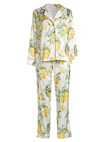 Two-Piece Citrus Print Pajama Set