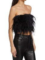 Zaina Feather Bustier Top