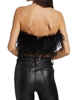 Zaina Feather Bustier Top