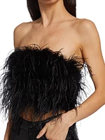 Zaina Feather Bustier Top