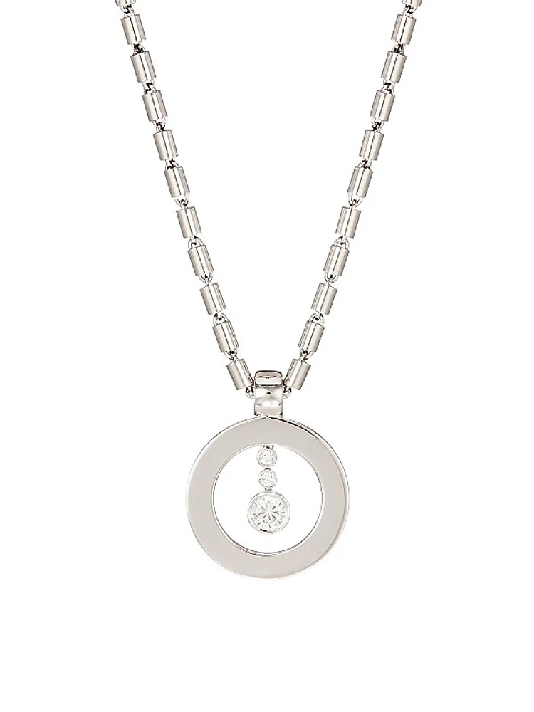 Baby O 18K White Gold & Diamond Pendant Necklace