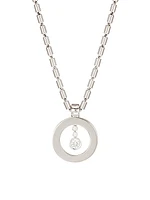 Baby O 18K White Gold & Diamond Pendant Necklace