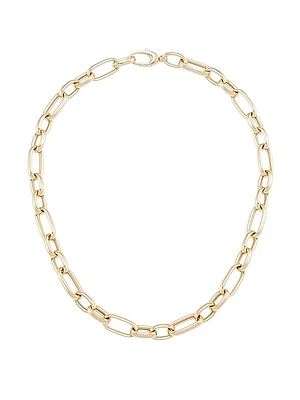 14K Yellow Gold Oval-Link Chain Necklace