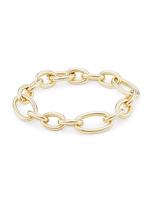 14K Yellow Gold Oval-Link Chain Bracelet