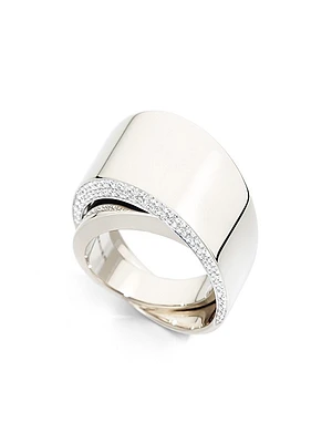 Tourbillon 18K White Gold & Diamond Ring