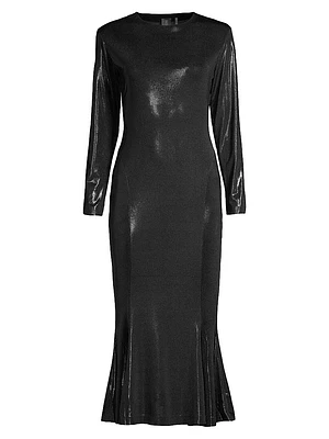 Metallic Midi Dress