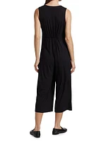 Francesca Sleeveless Wide-Leg Maternity Wrap Jumpsuit