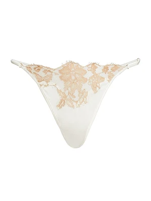 Orchid Lace & Silk Thong