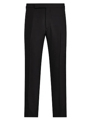 Barathea Wool Tuxedo Pants
