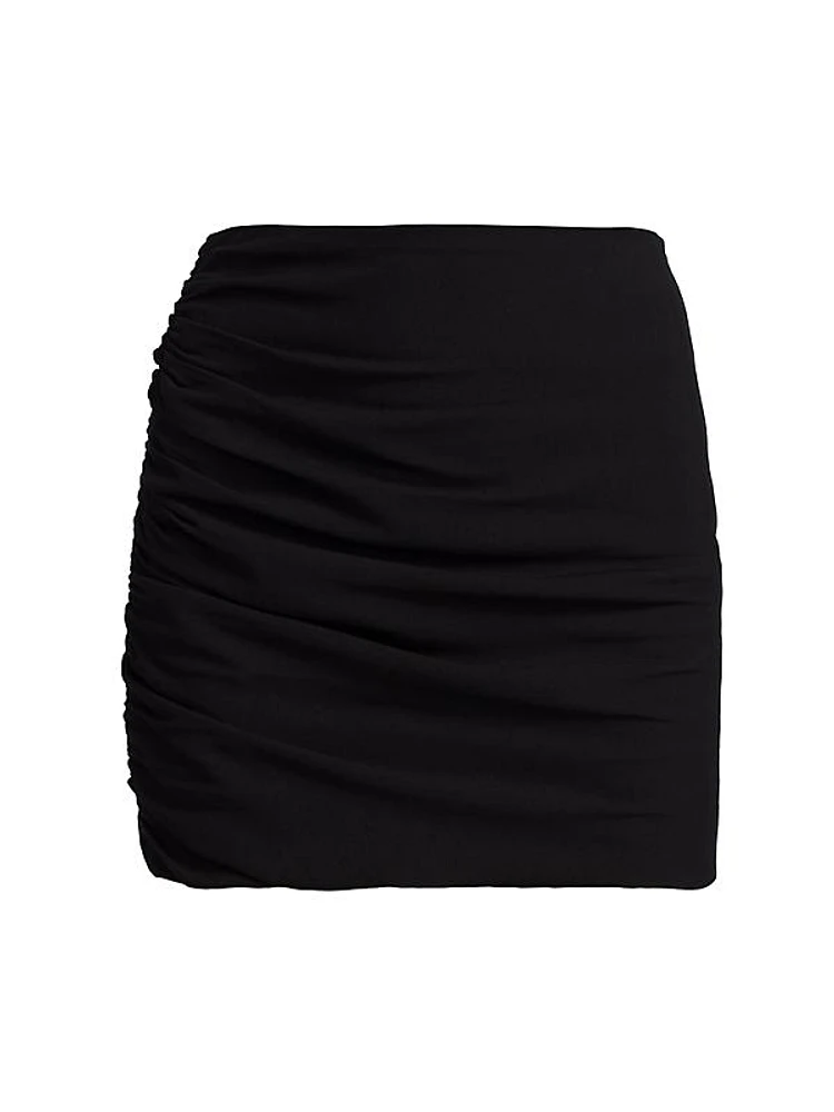 Ruched Miniskirt