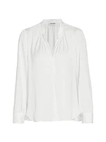 Tink Draped Satin Blouse