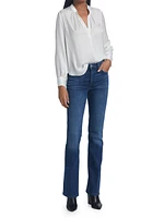Tink Draped Satin Blouse