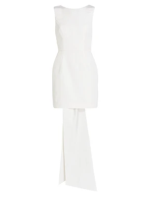 Ella Silk Faille Bow Minidress