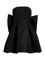 Paige Silk Faille Bow Minidress