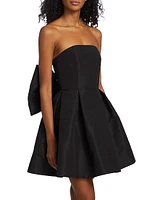 Paige Silk Faille Bow Minidress
