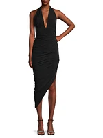 Asymmetric Halter Dress