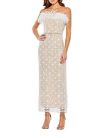 Beaded Lace Sheath Gown