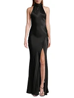 Penelope Satin Halter Gown