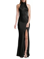 Penelope Satin Halter Gown