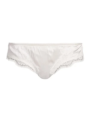 Lace-Trim Satin Briefs
