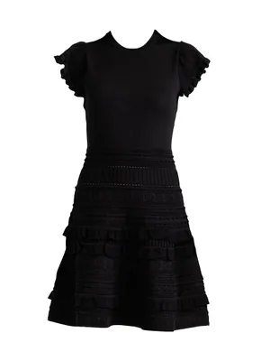 Sofie Frill-Trimmed Knit Minidress