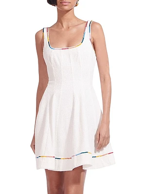 Wells Embroidered Minidress