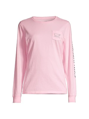 Whale Print Long-Sleeve T-Shirt