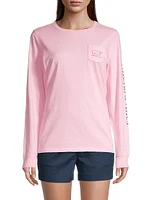 Whale Print Long-Sleeve T-Shirt