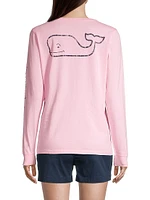 Whale Print Long-Sleeve T-Shirt