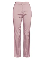 Satin Slim Cropped Pants