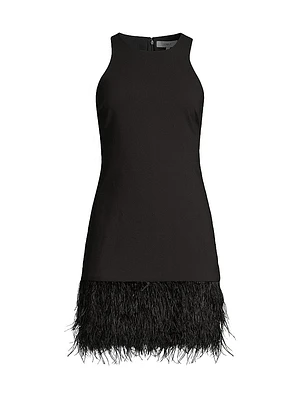 Cami Feather-Hem Minidress