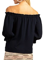 Equinox Ruffled Chiffon Top
