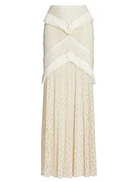 Fringe & Lace Maxi Skirt
