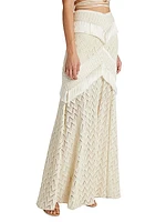 Fringe & Lace Maxi Skirt