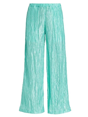 Crinkled Taffeta Pants