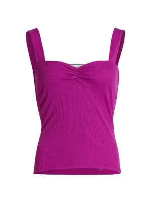 Ruched Jersey Tank Top